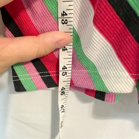 NWOT Zara Multicolor Striped Ruched Gretchen Midi Long Sleeve Dress Size Med - Picture 5 of 10